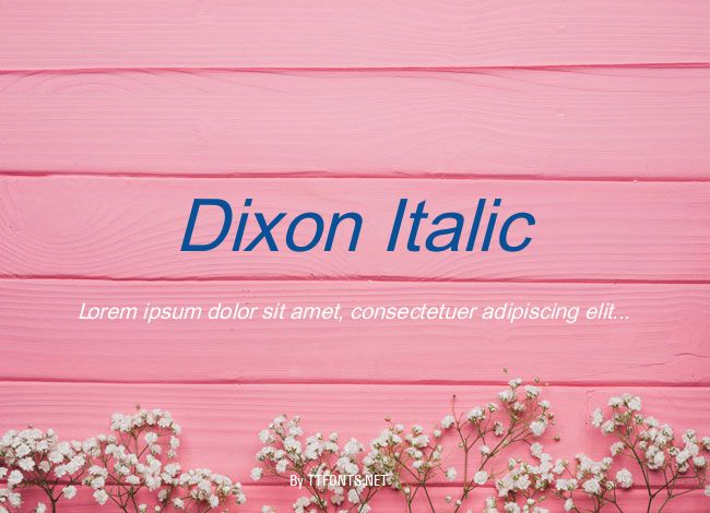 Dixon Italic example